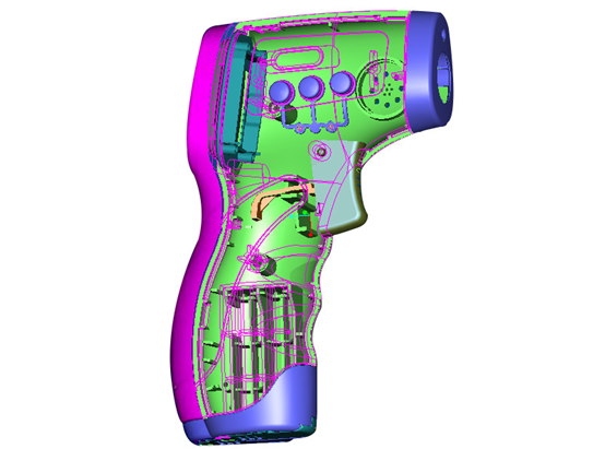 體溫槍殼體配合度之三坐標(biāo)測量方案(圖1) 體溫槍殼體配合度之三坐標(biāo)測量方案(圖1)