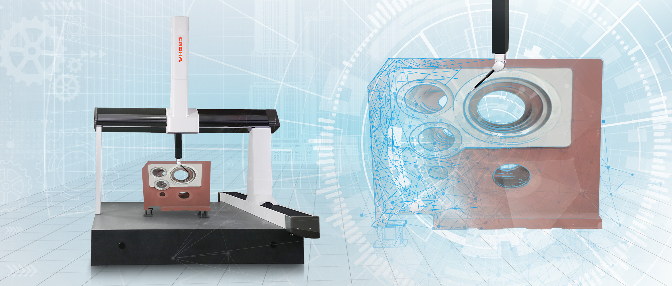 Croma三坐標如何對大型機床床身進行高效測量？